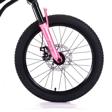 Biciclete - Bicicletă Caraiman, roți 20 inch, cu dublă suspensie, frâne pe disc, roz