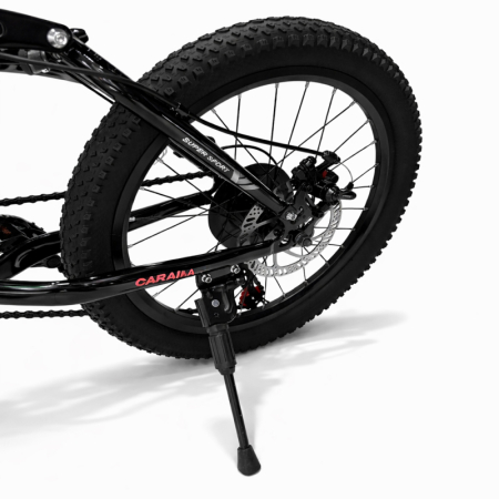 Biciclete - Bicicletă Caraiman, pliabilă, roți 20 inch, cu dublă suspensie, frâne pe disc, roșie