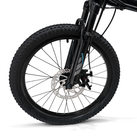 Bicicletă Caraiman, pliabilă, roți 20 inch, cu dublă suspensie, frâne pe disc, albastră [6]