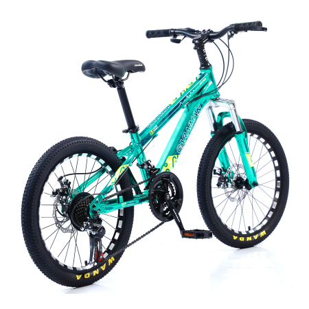 Biciclete - Bicicletă Caraiman, roți 24 inch, cadru oțel, frâne pe disc, turcoaz, BC92