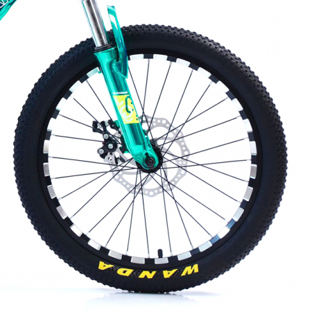 Biciclete - Bicicletă Caraiman, roți 24 inch, cadru oțel, frâne pe disc, turcoaz, BC92