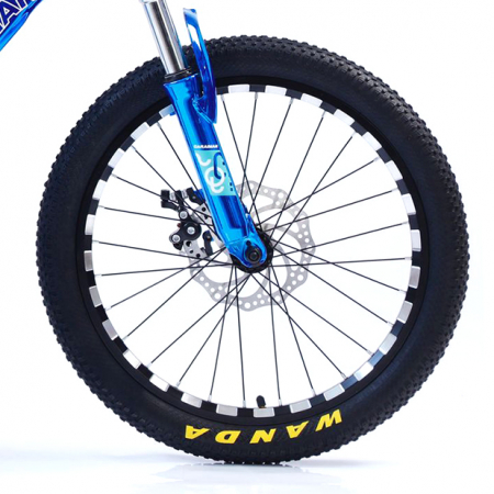 Biciclete - Bicicletă Caraiman, roți 24 inch, cadru oțel, frâne pe disc, albastră, BC90