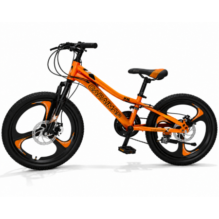 Biciclete - Bicicletă Caraiman, roți 20 inch, cadru oțel, frâne pe disc, portocaliu