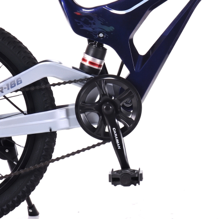 Bicicletă Caraiman, roți 20 inch, cu dublă suspensie, frâne pe disc, albastră [5]