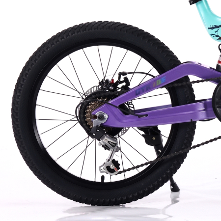 Biciclete - Bicicletă Caraiman, roți 20 inch, cu dublă suspensie, frâne pe disc, turcoaz