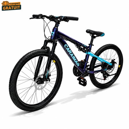 Biciclete - Bicicletă Caraiman, roți 24 sau 26 inch, cu dublă suspensie, frâne pe disc, cameleon