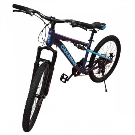 Biciclete - Bicicletă Caraiman, roți 24 sau 26 inch, cu dublă suspensie, frâne pe disc, cameleon, BC80