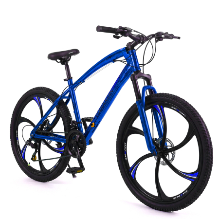 Biciclete - Bicicletă Caraiman, roți 26 inch, cadru oțel, frâne pe disc, bleumarin, BC125