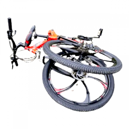 Bicicletă Caraiman, pliabilă, roți 26 inch, cu dublă suspensie, frâne pe disc, verde, BC60 [5]