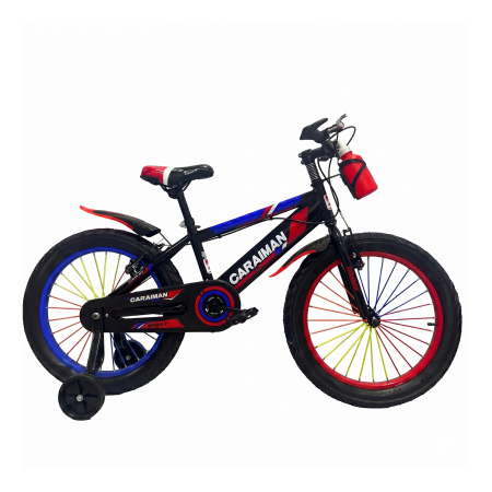 Biciclete - Bicicletă copii Caraiman 12 / 14 / 16 inch, cu roți ajutătoare, bidon apă, roșie