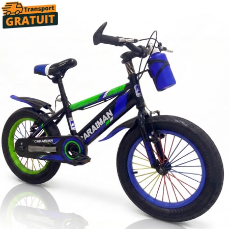 Biciclete - Bicicletă copii Caraiman, roți 18 / 20 inch, cu bidon apă, albastră