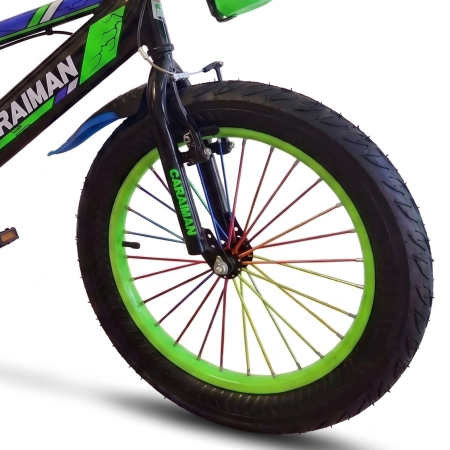 Biciclete - Bicicletă copii Caraiman 12 / 14 / 16 inch, cu roți ajutătoare, bidon apă, verde