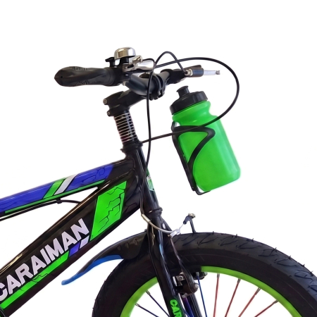 Biciclete - Bicicletă copii Caraiman 12 / 14 / 16 inch, cu roți ajutătoare, bidon apă, verde