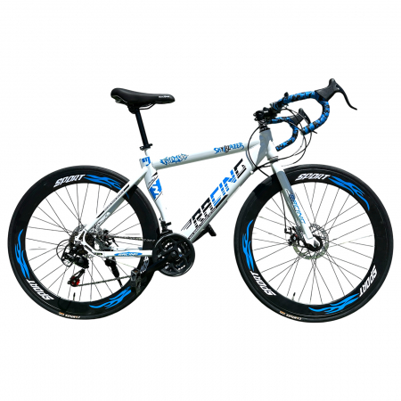 Biciclete - Bicicletă Cursieră New Speed Racing, roți 700C 28 inch, 21 viteze, cadru oțel, frâne pe disc, NS74