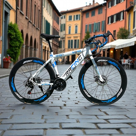 Bicicletă Cursieră New Speed Racing, roți 700C 28 inch, 21 viteze, cadru oțel, frâne pe disc, NS74 [9]