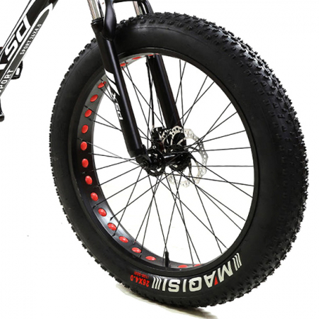 Biciclete - Bicicletă FatBike New Speed, roți 26 inch, 21 viteze, cadru oțel, frâne pe disc, NS77