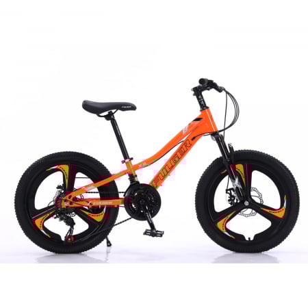 Biciclete - Bicicletă Fulger by Caraiman, roți 20 inch, cadru oțel, frâne pe disc, portocalie, BC03