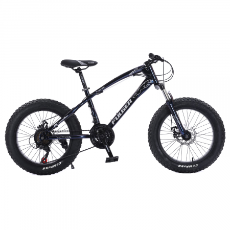 Biciclete - Bicicletă FatBike Fulger by Caraiman, roți 20 inch, cauciucuri groase, frâne pe disc, cameleon, BC51