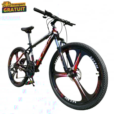 Biciclete - Bicicletă MTB New Speed, roți 26 inch, 21 viteze, cadru oțel, frâne pe disc, NS54