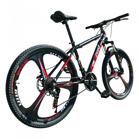 Biciclete - Bicicletă MTB New Speed, roți 26 inch, 21 viteze, cadru oțel, frâne pe disc, NS54