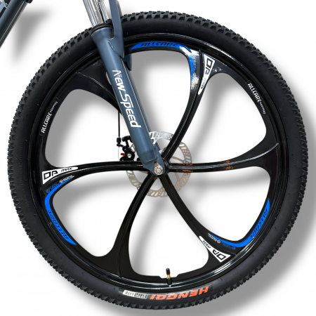 Biciclete - Bicicletă MTB New Speed, roți 24 sau 26 inch, 21 viteze, cadru oțel, frâne pe disc, NS63