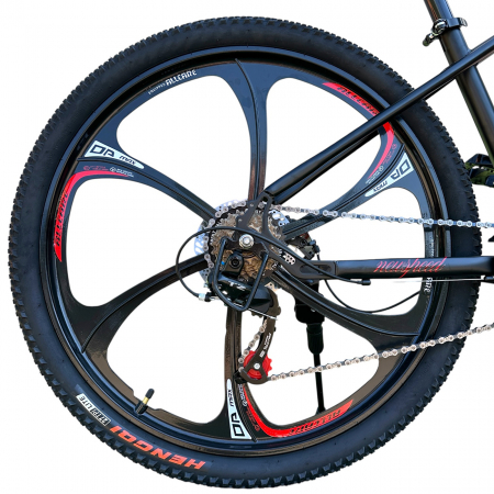 Biciclete - Bicicletă MTB New Speed, roți 24 sau 26 inch, 21 viteze, cadru oțel, frâne pe disc, NS65
