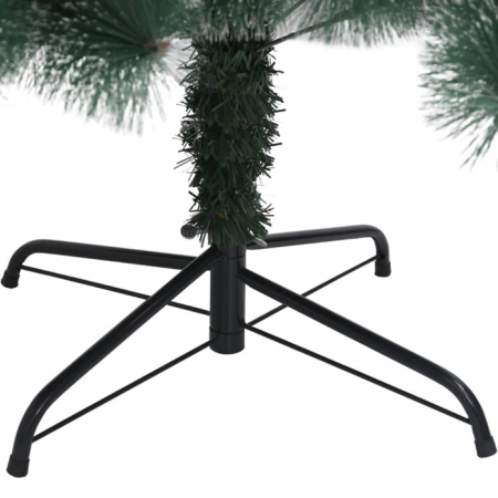 Brazi artificiali - Brad artificial de Crăciun, pin cu vârfurile ninse, cu suport, 90 - 240 cm înălțime, 200T