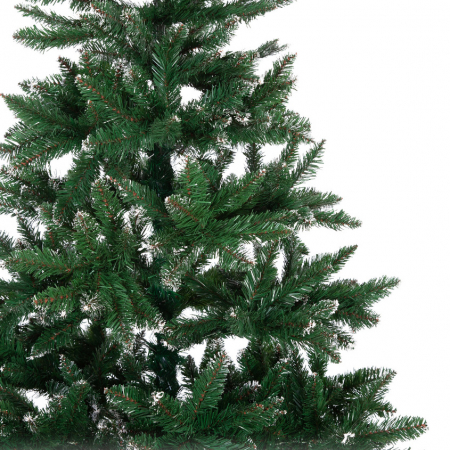Brazi artificiali - Brad artificial de Crăciun, verde cu vârfurile ninse, cu suport, 150 - 210 cm înălțime