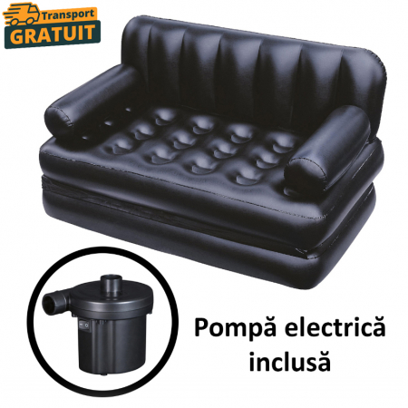Canapea gonflabilă Bestway, 2 locuri, cu pompă inclusă 186 x 145 x 64 cm [0]