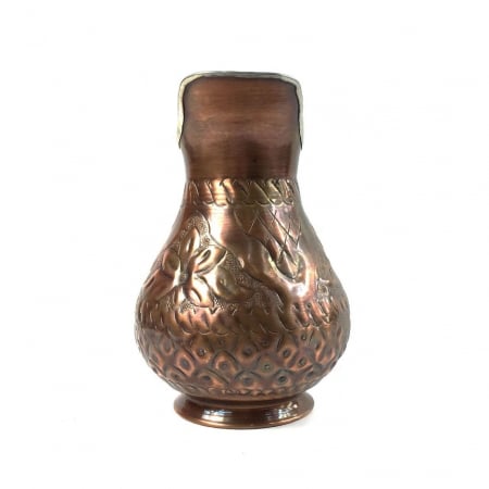 Produse din cupru - Carafă gravată manual din cupru antichizat 1100 ml CTR05