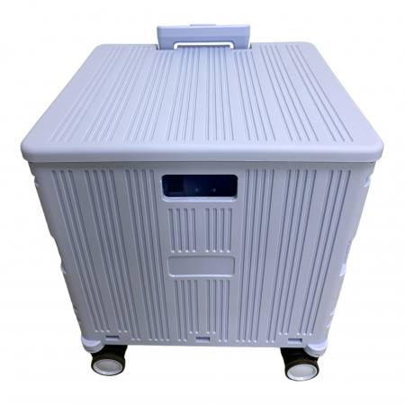 Cărucior pliabil tip troler, 4 roți, 38x35x35 cm, albastru CTT03 [2]