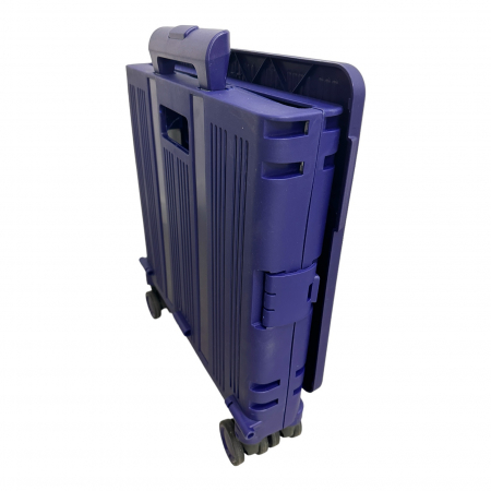 Cărucior pliabil tip troler, 4 roți, 38x35x35 cm, bleumarin, CTT02 [4]
