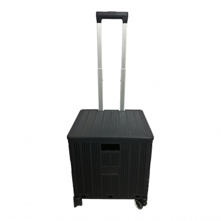 Sport și Aer liber - Cărucior pliabil tip troler, 4 roți, 38x35x35 cm, 5 culori, cu capac și mâner telescopic