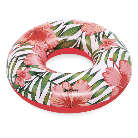 Gonflabile și plajă - Colac înot gonflabil Bestway tropical diametru 119 cm