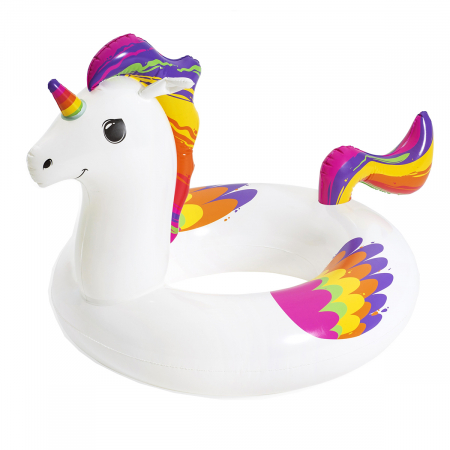 Gonflabile și plajă - Colac înot gonflabil Bestway unicorn diametru 91 cm