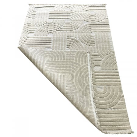 Covor 3D în relief acolade 678B diverse mărimi Crem [6]