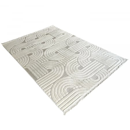 Covor 3D în relief acolade 678B diverse mărimi Crem [8]