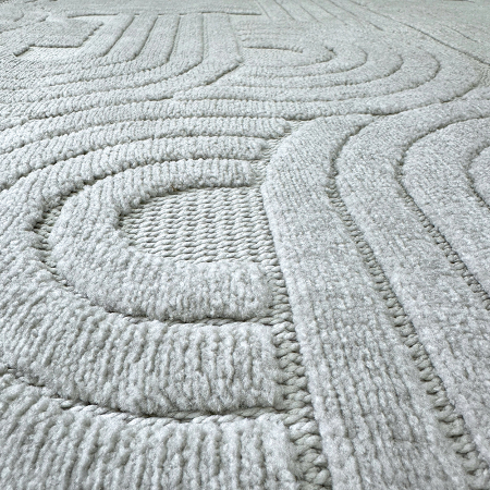 Covoare tradiționale - Covor 3D în relief acolade 678G diverse mărimi Gri