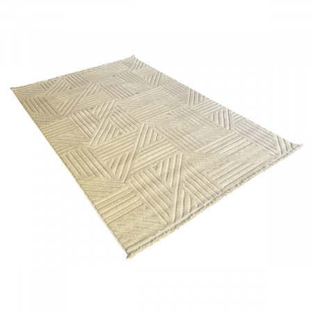 Covor 3D în relief geometric 692B diverse mărimi Crem [9]