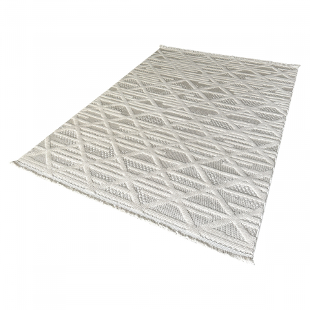 Covor 3D în relief zigzag 036B diverse mărimi Crem [8]
