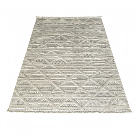 Covor 3D în relief zigzag 036B diverse mărimi Crem [10]