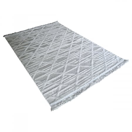 Covor 3D în relief zigzag 036G diverse mărimi Gri [9]
