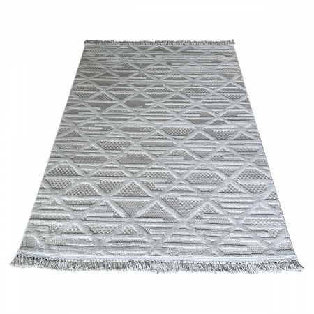 Covor 3D în relief zigzag 036G diverse mărimi Gri [10]