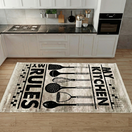 Covoare antiderapante - Covor bucătărie antiderapant, My Kitchen Rules, mai multe dimensiuni