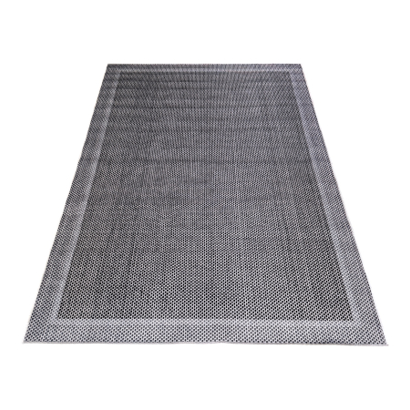 Covoare antiderapante - Covor cameră antiderapant, cu Aspect de Sisal, Țesătură plată, Gri Închis, diverse dimensiuni