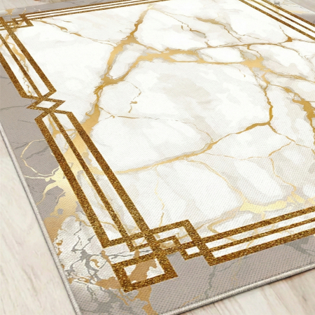 Covoare antiderapante - Covor cameră antiderapant, model Accente Gold, mai multe dimensiuni