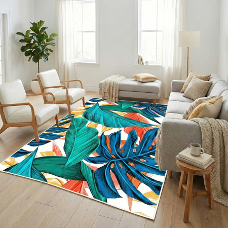 Covoare antiderapante - Covor cameră antiderapant, Model Tropical, mai multe dimensiuni