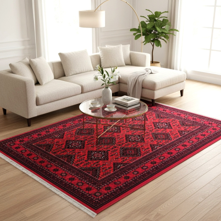 Covoare antiderapante - Covor cameră antiderapant, Model Etnic Oriental Clasic, mai multe dimensiuni