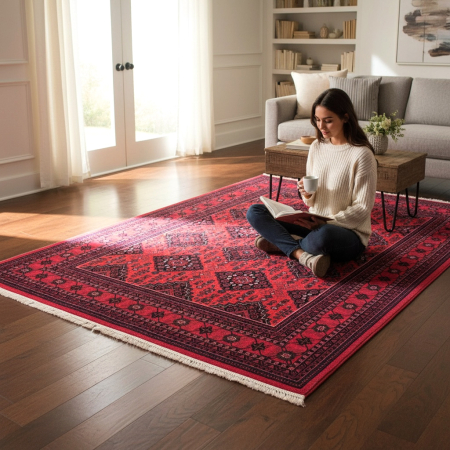 Covoare antiderapante - Covor cameră antiderapant, Model Etnic Oriental Clasic, mai multe dimensiuni