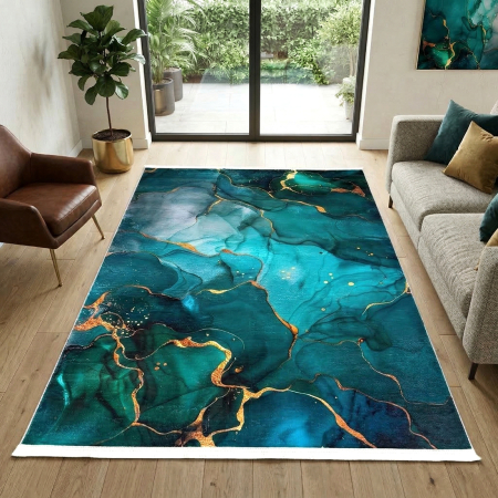 Covoare antiderapante - Covor cameră antiderapant, Modern Abstract Marmorat, mai multe dimensiuni